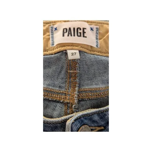 PAIGE Jimmy Jimmy Mid Rise Skinny Jeans Size 27 Medium Wash Stretch - Picture 5 of 7
